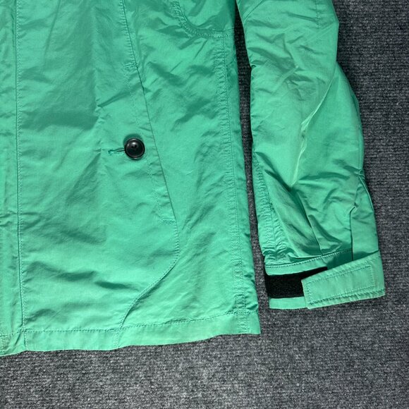 Club Monaco Jacket Womens  Medium Green Zip Up Hooded Pockets Windbreaker Rain - Picture 4 of 9